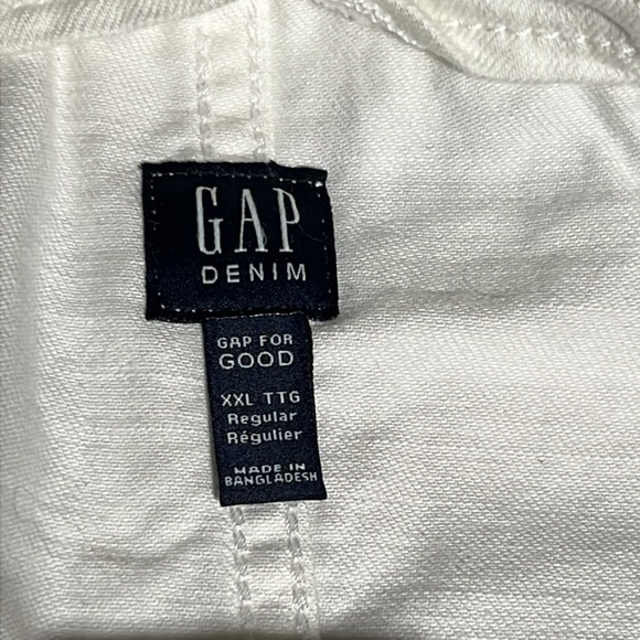 GAP kids white denim shortalls XXL - Picture 6 of 7